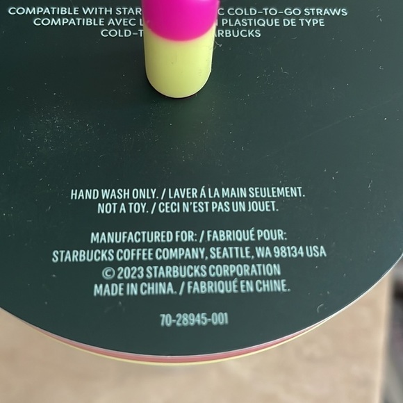 Starbucks 24 OZ. Color-Changing Cold Beverage Cup with Silicone Straw Topper. - Picture 8 of 16
